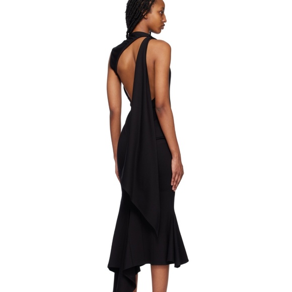 The Attico Black Sam Midi Dress - Picture 2 of 8